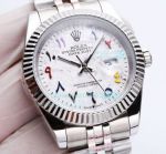 High Replica Rolex Datejust Watch White Face Stainless Steel strap Fluted Bezel  41mm